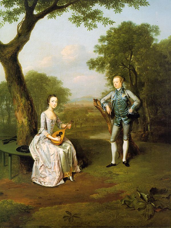 Sir Nathaniel And Lady Caroline Curzon by Arthur Devis